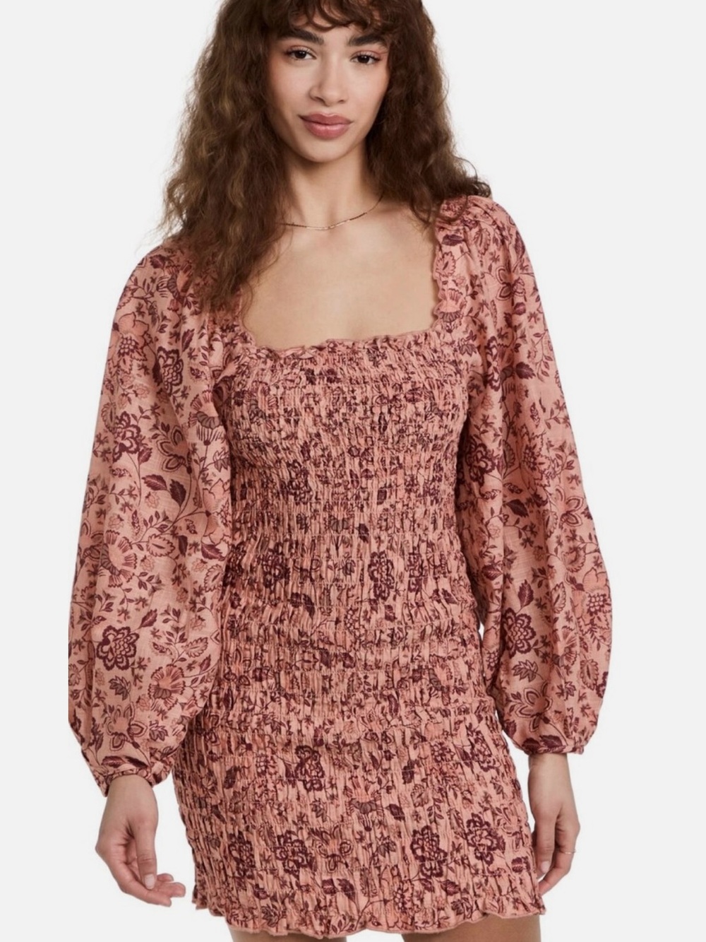 Free People Smocked Mini Dress - SZ Sm